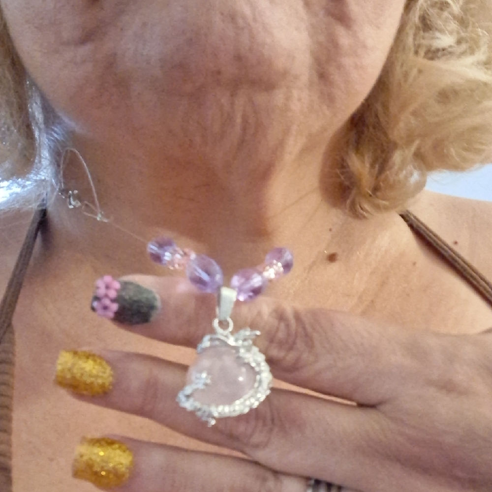 Chic Purple and Silver Necklace